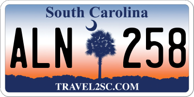 SC license plate ALN258