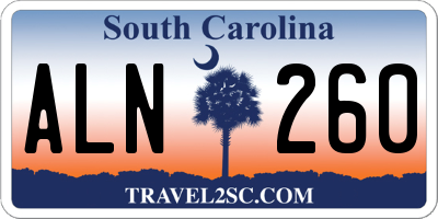 SC license plate ALN260
