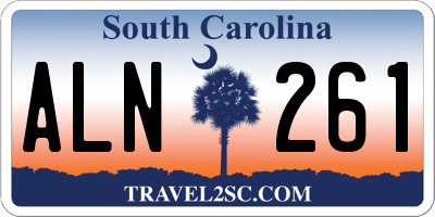 SC license plate ALN261
