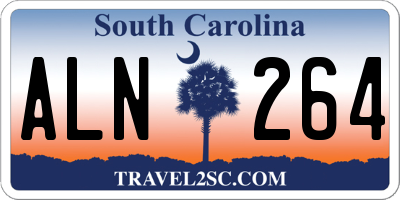 SC license plate ALN264