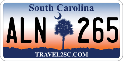 SC license plate ALN265
