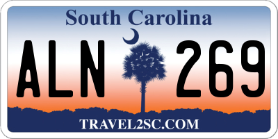 SC license plate ALN269