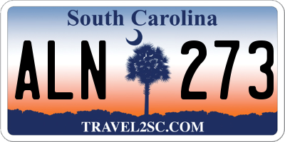 SC license plate ALN273