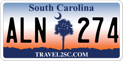 SC license plate ALN274