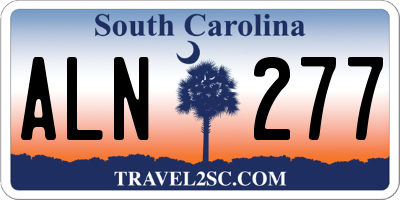 SC license plate ALN277