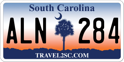 SC license plate ALN284