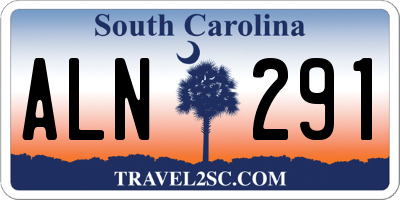 SC license plate ALN291