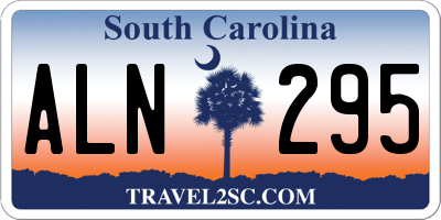 SC license plate ALN295
