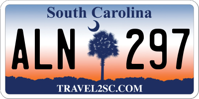 SC license plate ALN297