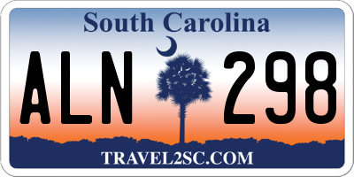 SC license plate ALN298