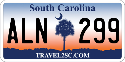 SC license plate ALN299