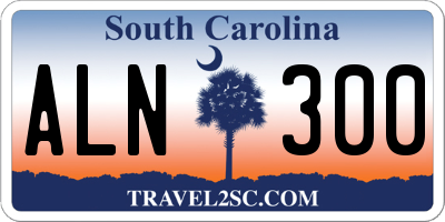 SC license plate ALN300