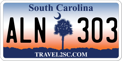 SC license plate ALN303