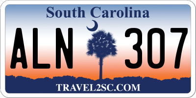 SC license plate ALN307