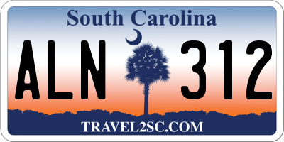 SC license plate ALN312