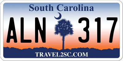 SC license plate ALN317