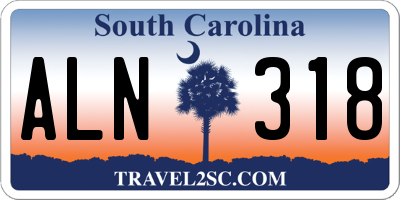 SC license plate ALN318
