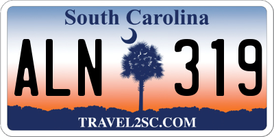 SC license plate ALN319