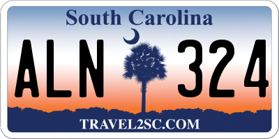 SC license plate ALN324