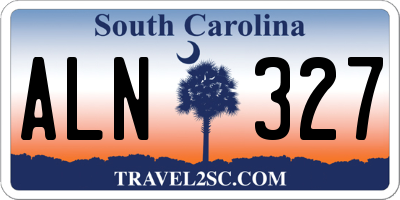 SC license plate ALN327