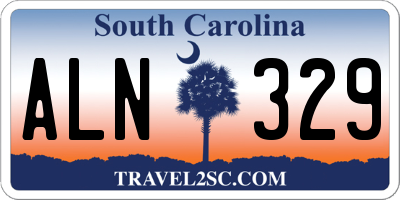SC license plate ALN329