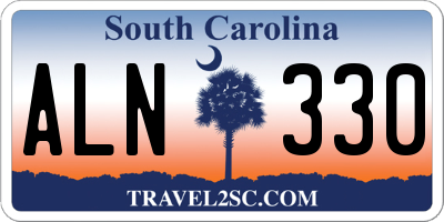 SC license plate ALN330