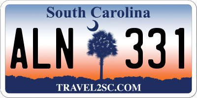 SC license plate ALN331