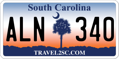 SC license plate ALN340