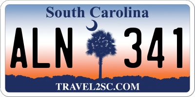 SC license plate ALN341