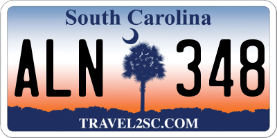 SC license plate ALN348