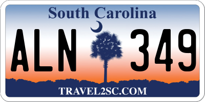 SC license plate ALN349