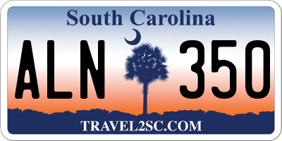 SC license plate ALN350