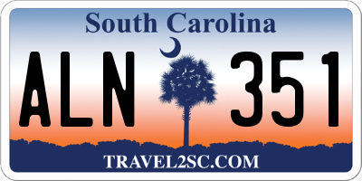 SC license plate ALN351