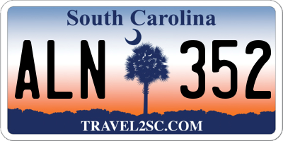 SC license plate ALN352