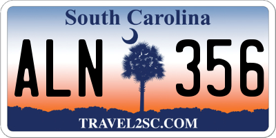 SC license plate ALN356