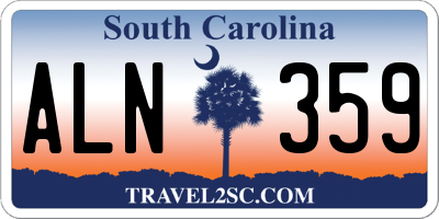SC license plate ALN359