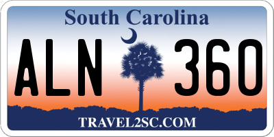 SC license plate ALN360