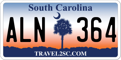 SC license plate ALN364