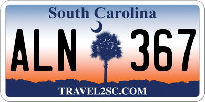 SC license plate ALN367