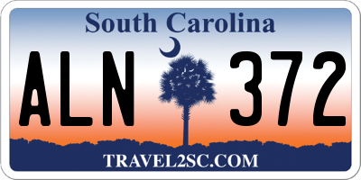 SC license plate ALN372