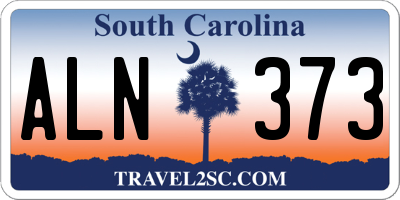SC license plate ALN373