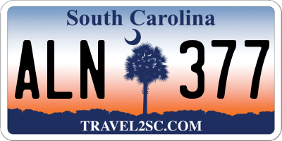 SC license plate ALN377