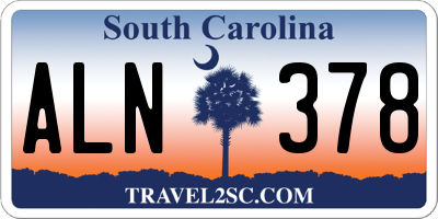 SC license plate ALN378