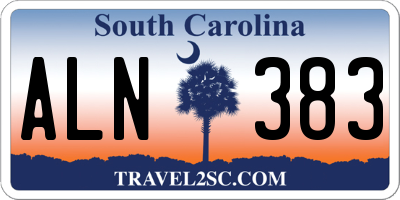 SC license plate ALN383
