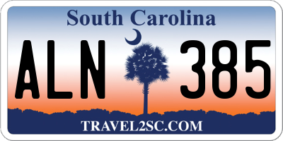 SC license plate ALN385
