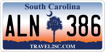 SC license plate ALN386