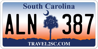 SC license plate ALN387