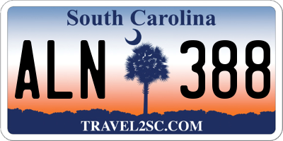 SC license plate ALN388
