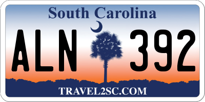 SC license plate ALN392