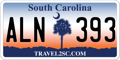 SC license plate ALN393